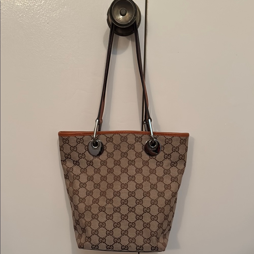 Gucci Brown Monogram Tote Bag